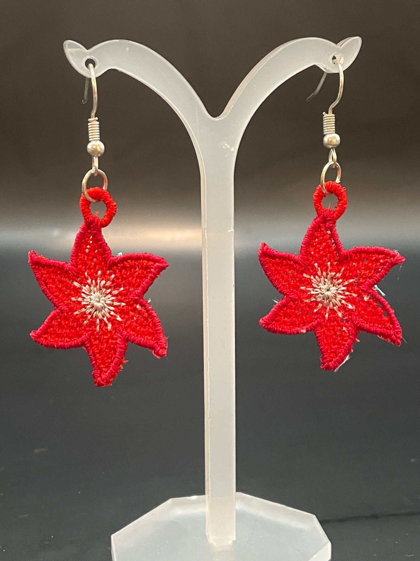 Earrings - Christmas Poinsettia