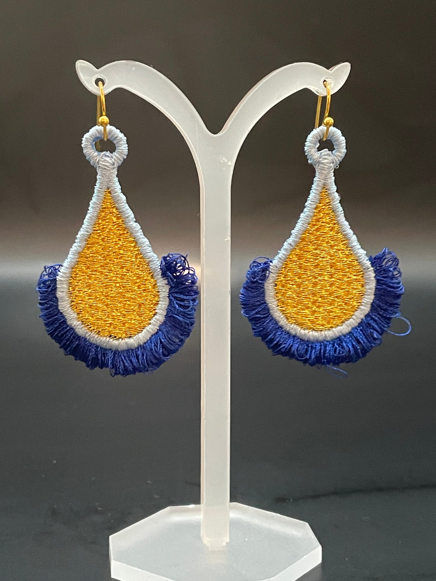Earrings - Fringed Teardrop