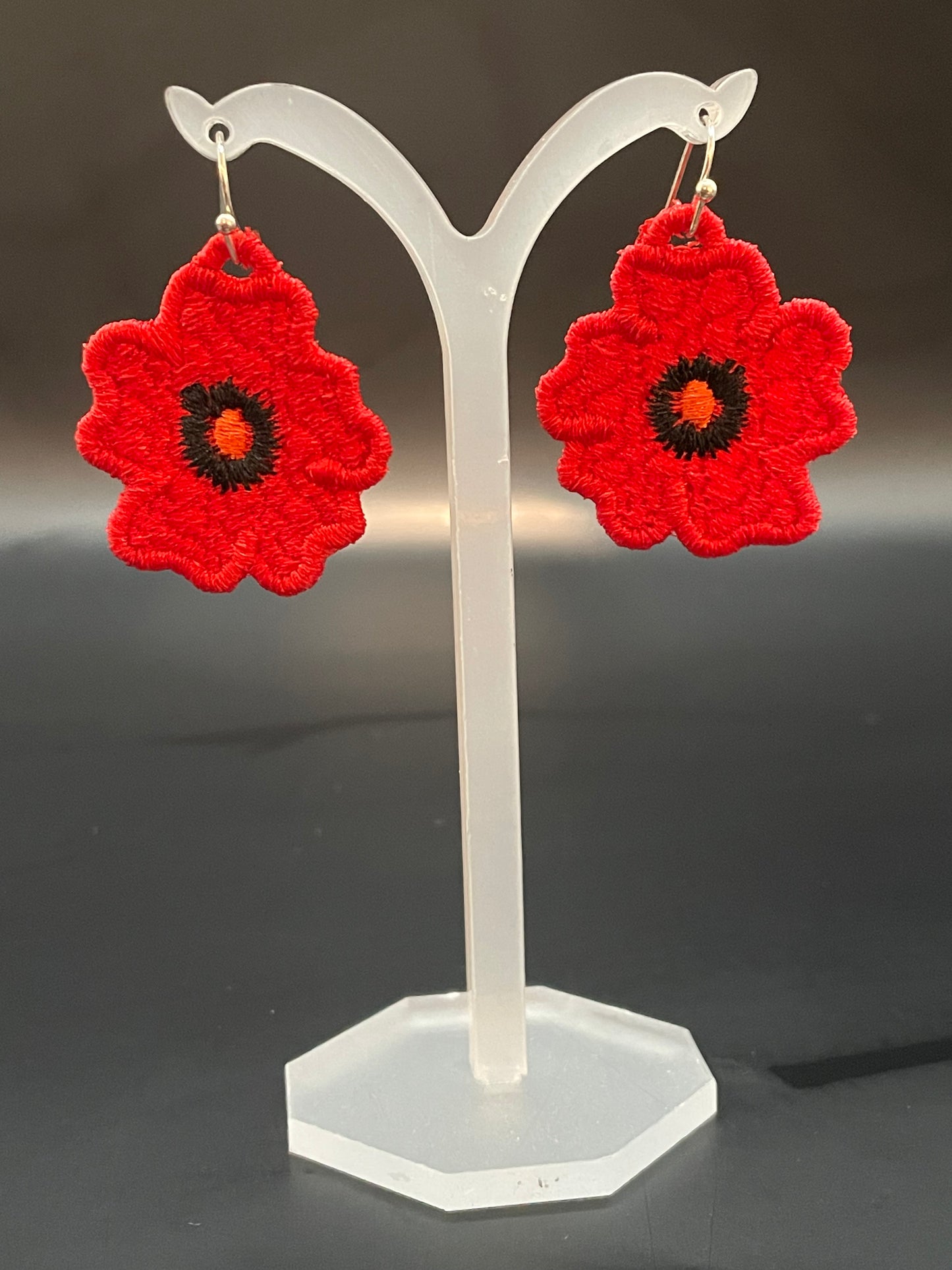 Earrings - Poppies