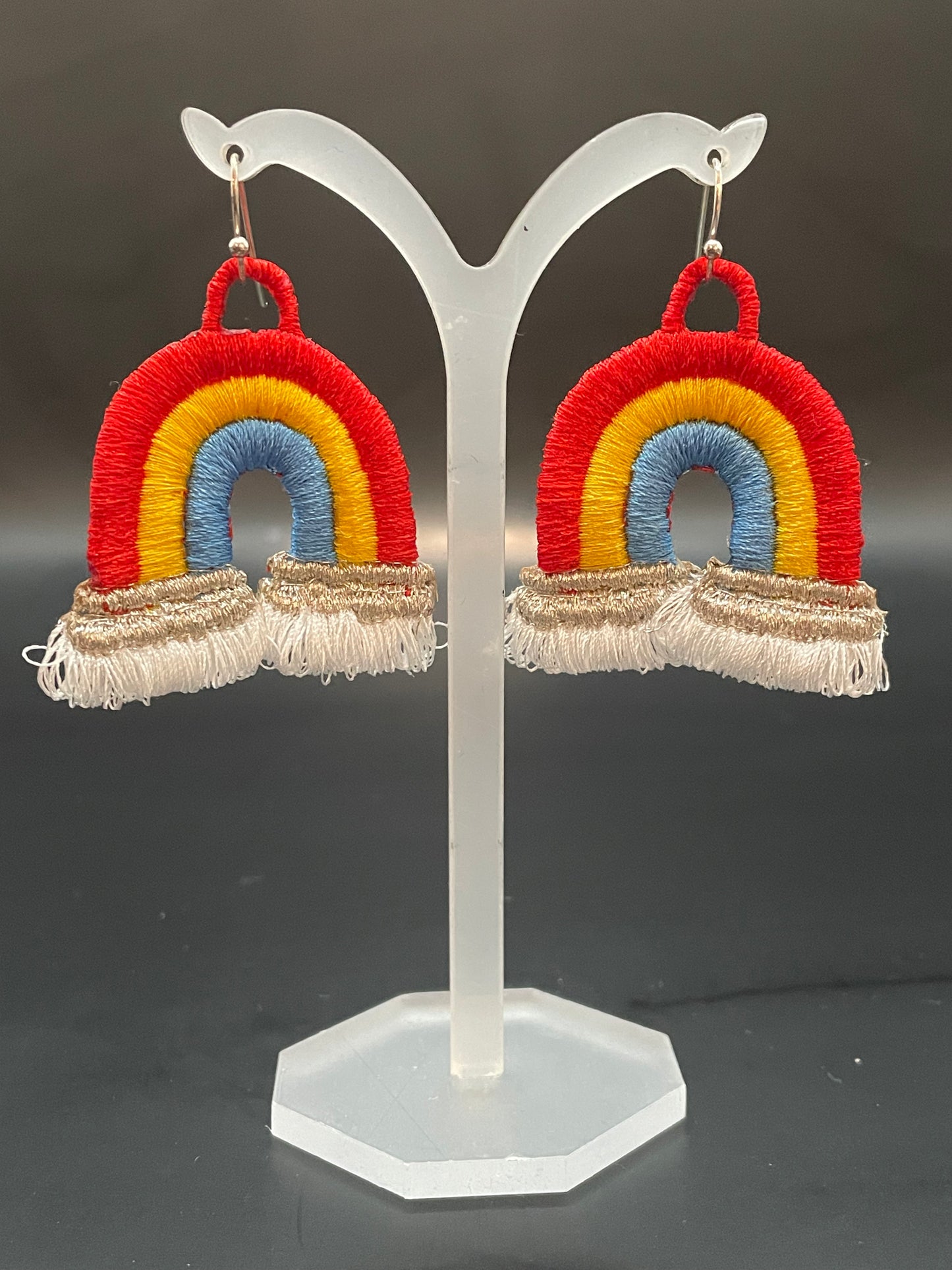 Earrings - Fringed Rainbows