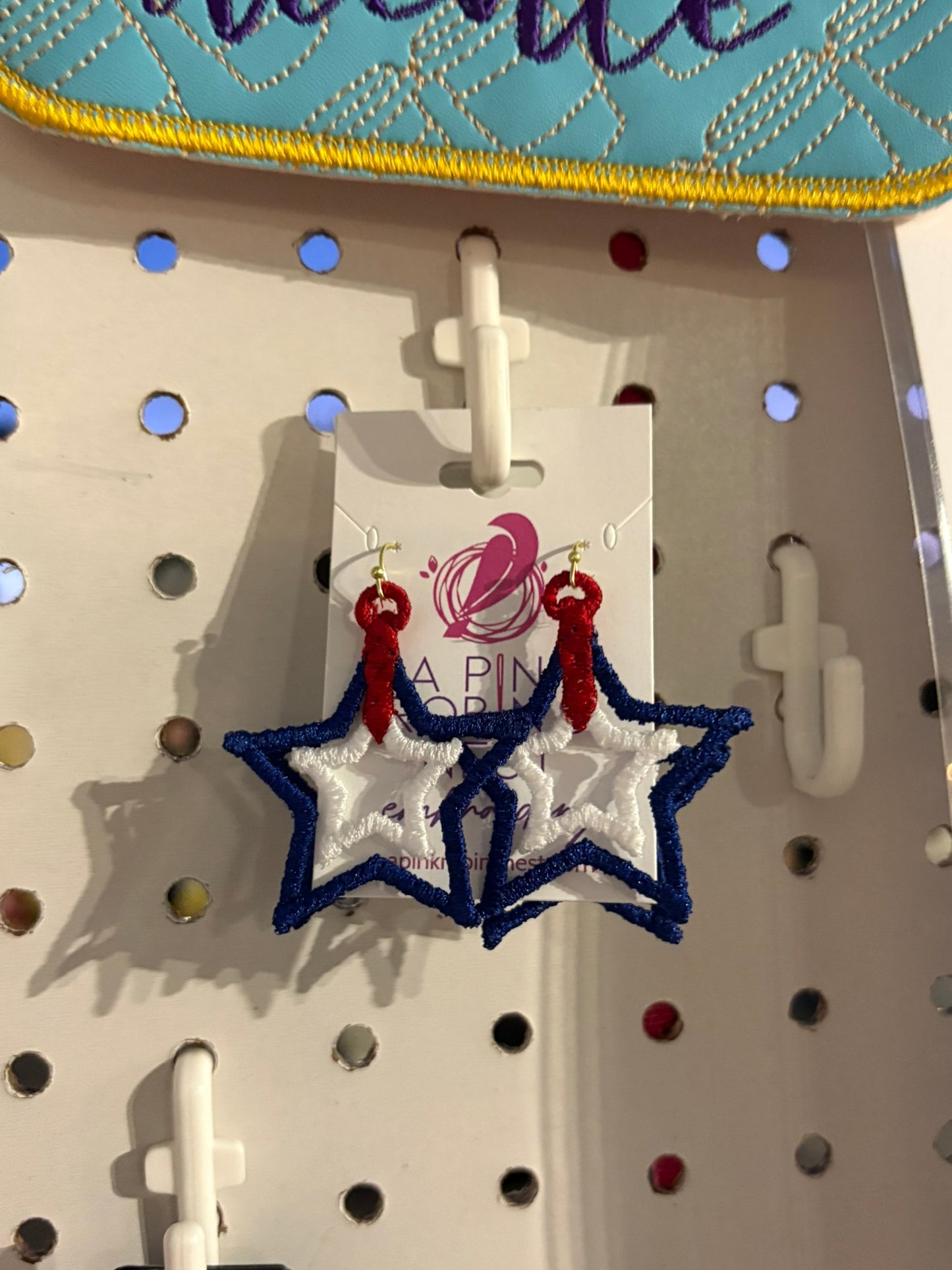 Earrings - patriotic star