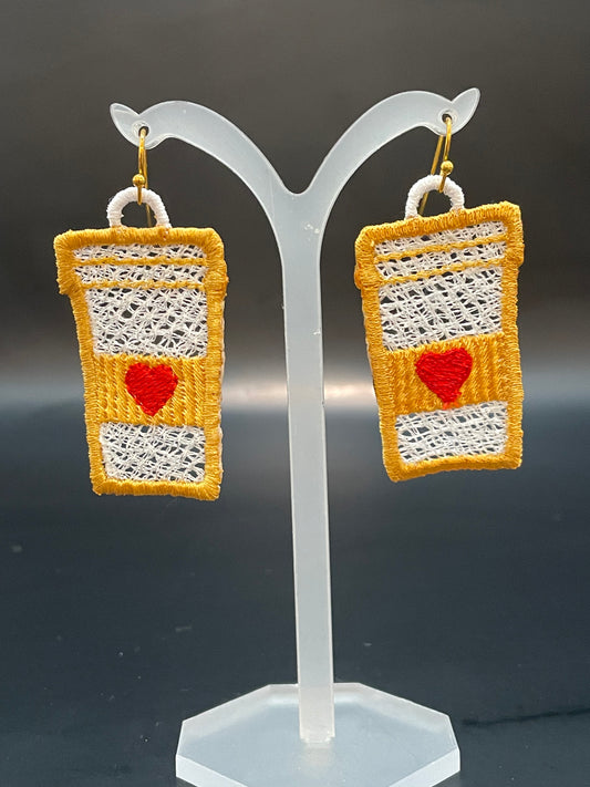 Earrings - coffee cups